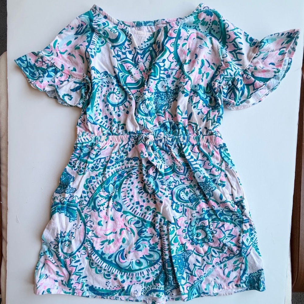 Lilly Pulitzer Floral Pink and Teal Dress